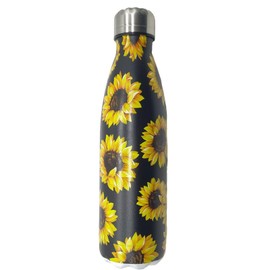 Makachen Floral Sunflower Insulated Sport Water Bottles Stainless Steel Travel Mugs BPA Free Tumbler For Outdoor Camping Travel 17oz