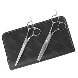 DEEDS JP-02 Japanese Shears Specialty Manufacturer, Scissor, Set of 2, 20% Front and Back, Forged Finish, Professional Grade Shears, Set of 2, Hairdresser, Haircut