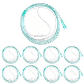 Oxygen Nasal Cannula Sauerstoffbrille Nasenbrille 8 Stück Nasenbrille für Sauerstoffgerät 2M Sauerstoffschlauch Erwachsene Kunststoff Weiche Sauerstoff Brille Schlauch für Atemtherapie
