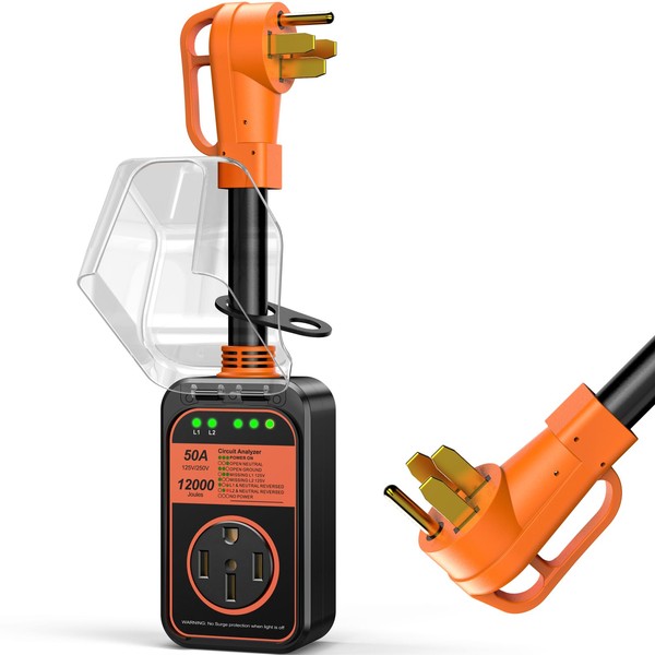 MILLIONHOME RV Surge Protector 50 Amp, 𝟐𝟎𝟐𝟓 𝐍𝐞𝐰 𝐔𝐩𝐠𝐫𝐚𝐝𝐞𝐝 Voltage