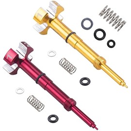 JINGKE Universal Air/Fuel Mixture Screw Adjuster for Keihin FCR Carb Motorcycle Compatible with Suzuki RMZ,Kawasaki KXF KLX,Honda CRF，Polaris，Yamaha YZF WR（ gold/red）