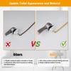 Hibbent Universal Metal Front Mount Toilet Handle Replacement Kit, Brass