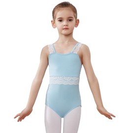 AOQUNFS Girls' Ballet Body Kids Turn Leotards Girls Leotard Ballet Jersey SS-02, blue