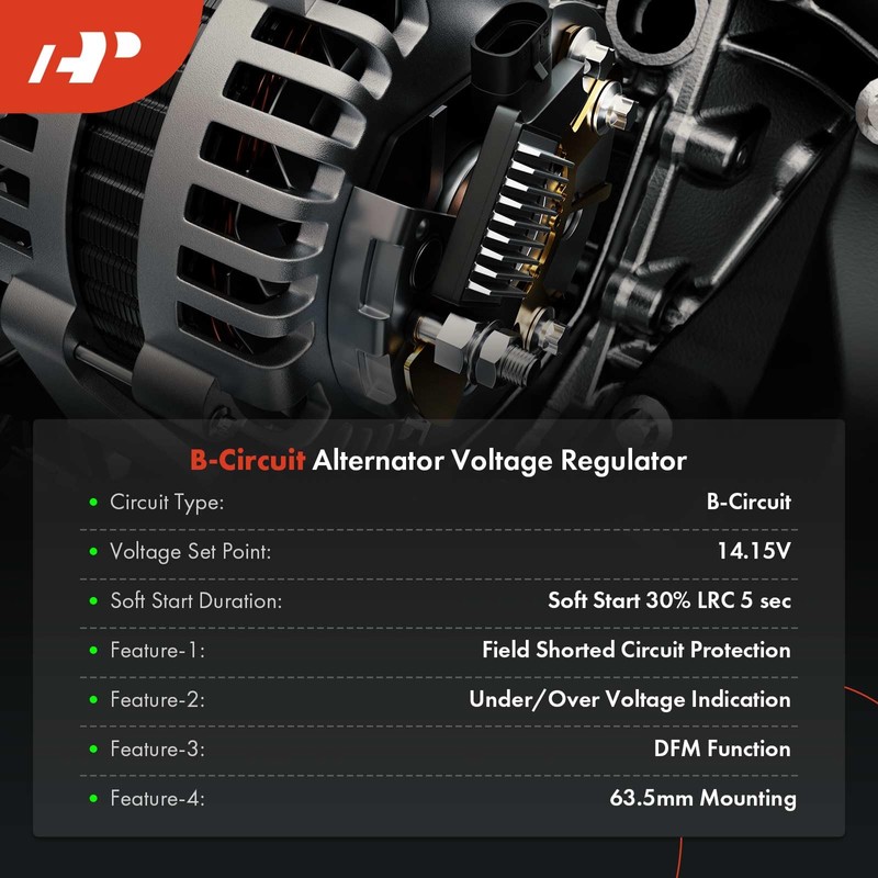 A-Premium Alternator Voltage Regulator Compatible with Toyota Tacoma 2005-2016 2.7L,