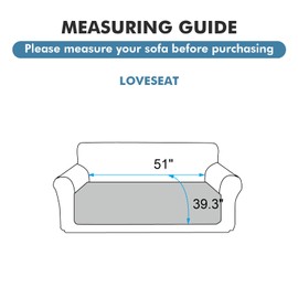 Genina 100% Waterproof Loveseat Couch Cover for 2 Cushion Couch Covers for Dogs, Anti-Slip Sectional Sofa Covers Washable Sofa Covers for Pets, 1 Piece (Wine, Loveseat)