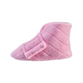 Silvert's Adaptive Clothing & Footwear Women’s Superb Comfort Extra Wide Bootie Slippers for Seniors With Swollen Feet - Baby Pink LGE