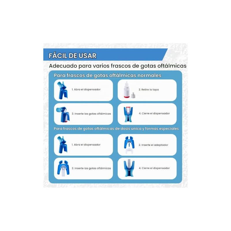 Remedic Eyedrop Guide Aid Dispensador Botellas Gotas Ojos Más Fácil
