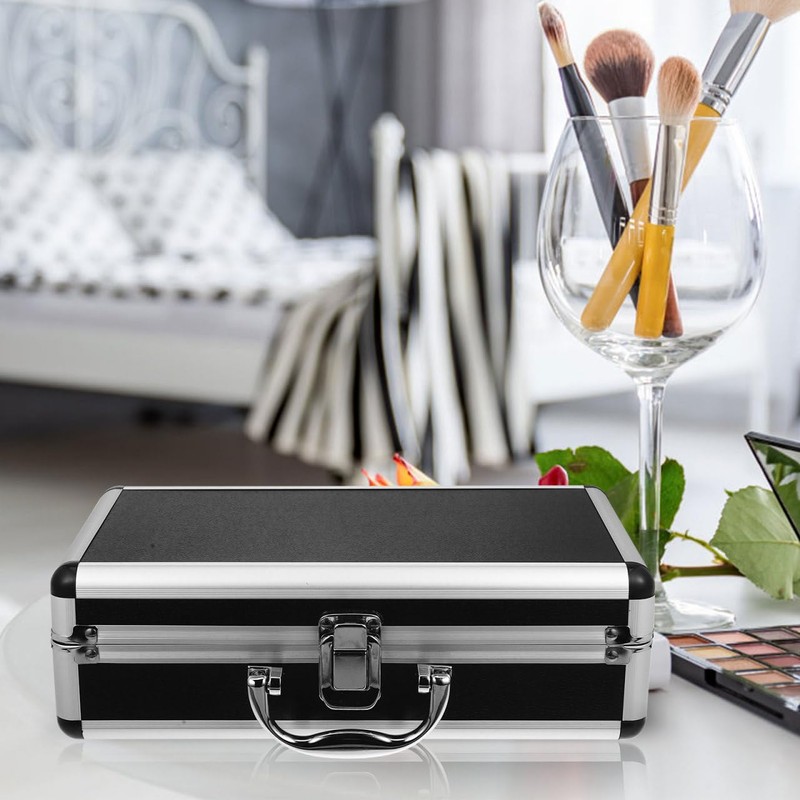 COHEALI Aluminum Alloy Lockable Toolbox 11.81 Inch Portable Tool Organizer