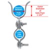 Skelang Chain Link Fence Gate Latch 1-3/8" x 1-3/8", Chain