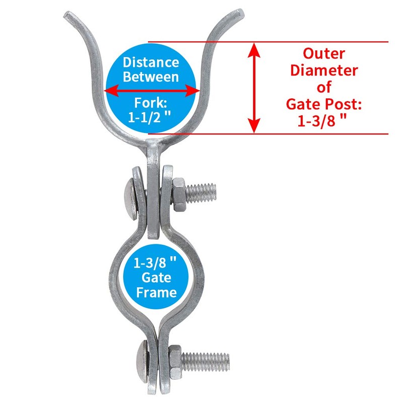 Skelang Chain Link Fence Gate Latch 1-3/8" x 1-3/8", Chain