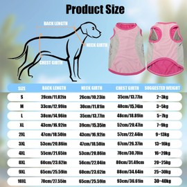 Dog Cooling Vest,1PC Breathable Mesh Dog Cooling Jacket Coat with Reflective Strip,Elastic Sun-proof Ice T-Shirt for Small Medium Large Dogs Outdoor Activities (Pink, L)