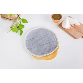 SIDREY Mexican Tortilla Warmer Handmade Cloth Tortilla Holder LIGHT GRAY Microwavable