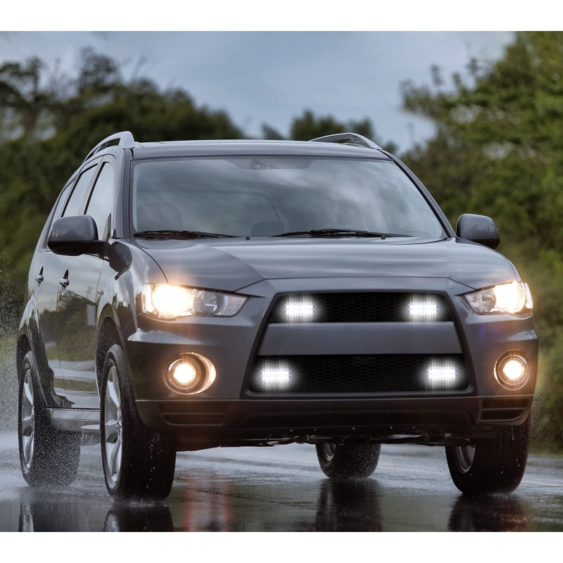 LINKITOM 4pcs Ultra Slim Sync Feature 24-LED Car Truck Surface