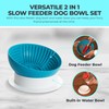 Slow Feeder Dog Lick Bowl 2in1 Set – Elevated Silicone