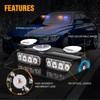 XRIDONSEN 2 in 1 Dash Emergency Strobe Lights Front/Rear Amber