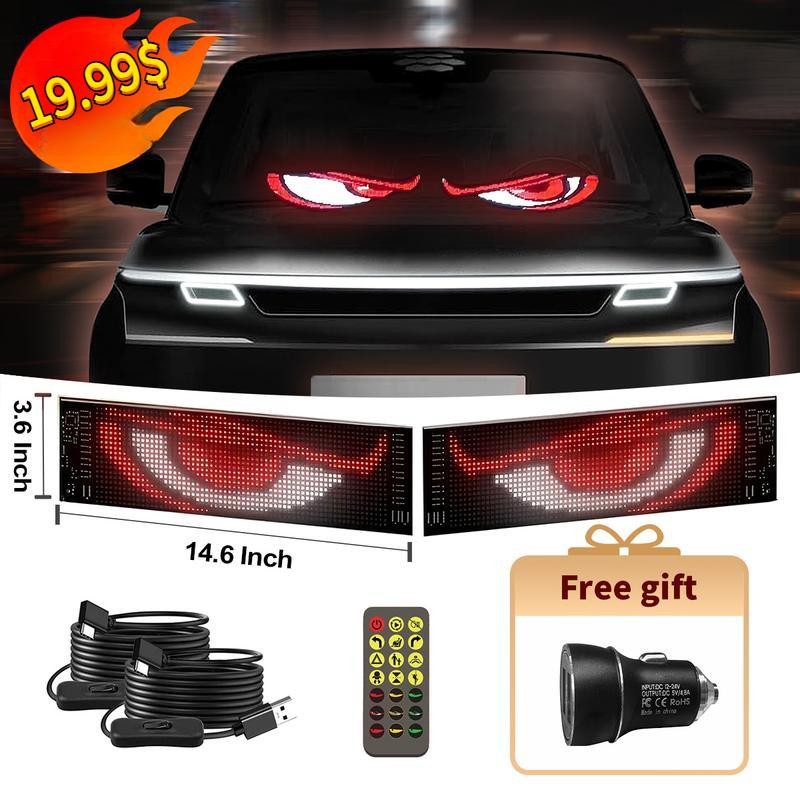 Devil Eyes Programmable LED Display – Flexible Car LED Sign