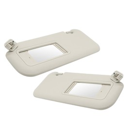 Aspaton Pair Gray Sun Visor Driver and Passenger Side Compatible with 3 2010 2011 2012 2013 BBM2-69-320C-75 BBM3-69-320C-75 with Mirror Left and Right Side