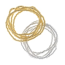 Waist Beads Body Jewelry for Women Colorful Belly Chains African Waist Bead Chain, 2 Pieces Set