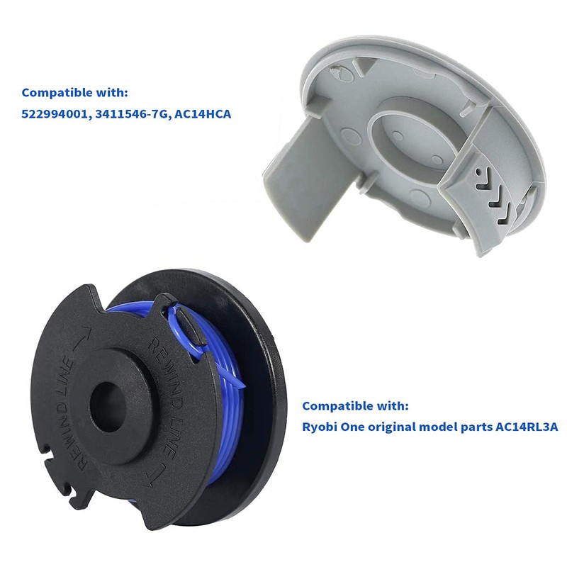 Strimmer Spool Line,4 PCS Φ0.065" 11FT AC14RL3A Autofeed Nylon Replacement