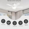 JSAITEE Ceiling Fans with Lights, 42 Inch Low Profile Ceiling