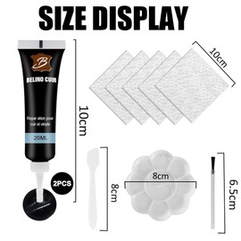 JCOTCL 2PCS Leder Reparatur Set, 2025 Neu Lederreparatur Creme, Leder Restaurator, Leder-Restaurator, Lederreparatur Füller, für Sofa, Lederjacke, Autositz, Schuhe, Mäntel (Black)