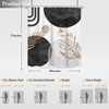 RTFEVG Black and White Shower Curtain Gold Abstract Morden Boho