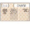 Chore Chart Herringbone Yellow Wall Cling
