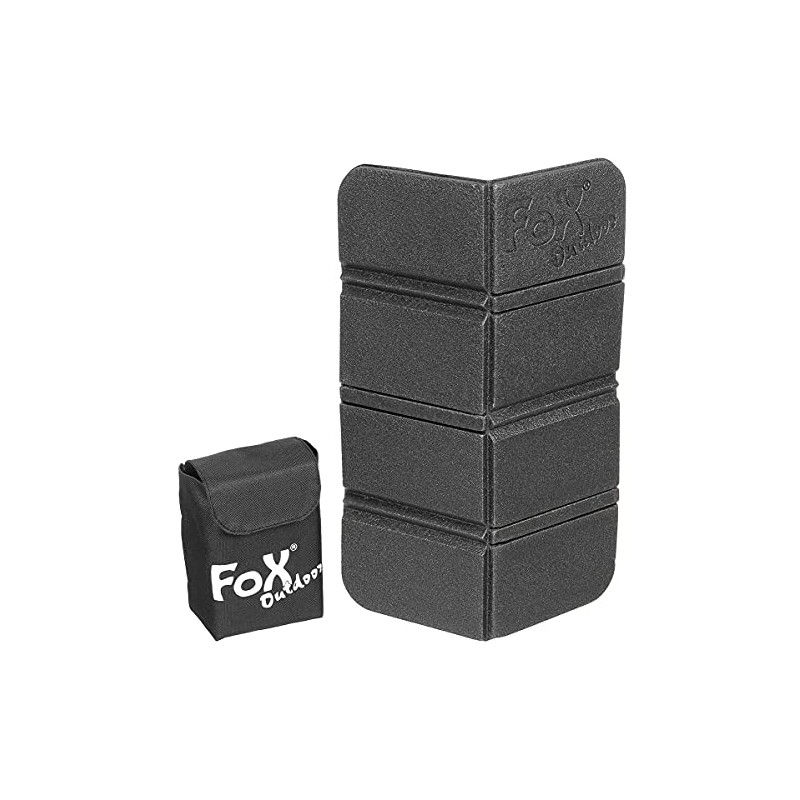 Fox Outdoor Thermal Folding Seat Cushion with Molle Pouch (Black)
