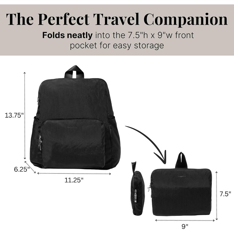 Baggallini Carryall Packable Backpack Mochila plegable Carryall Mujer