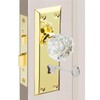 MaxxGeek Antique Mortise Keyed Lock Set with Fluted Glass Knobs