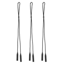 HARFINGTON 2pcs Glasses Strap Adjustable Eyeglasses Strap Silicone Sunglasses Holder Strap Eyewear Retainer Lanyards String for Men Women Children, Black