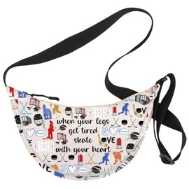 Ice Hockey Crossbody Bag Ice Hockey Lover Gifts When Your Legs Get Tired Skate With Your Heart Ice Hockey Shoulder Bag (get tired skate UK3)
