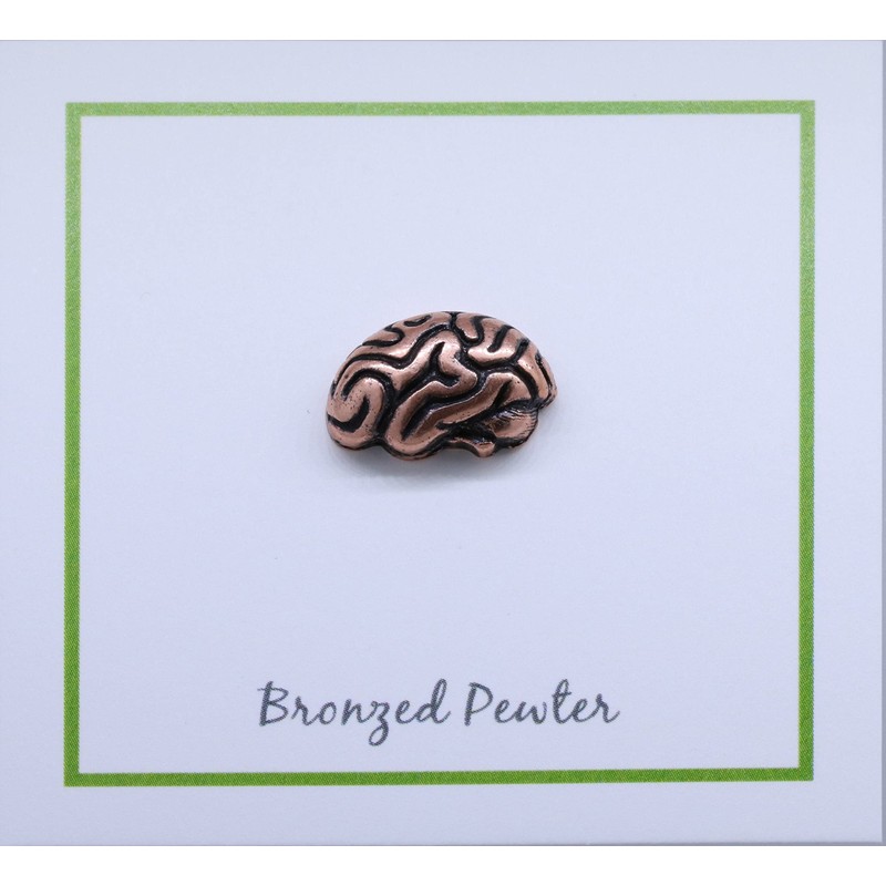 Jim Clift Design Brain Copper Lapel Pin - 50 Count