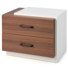 Giantex Modern Nightstand Set of 2 with 2 Drawers, Rustic