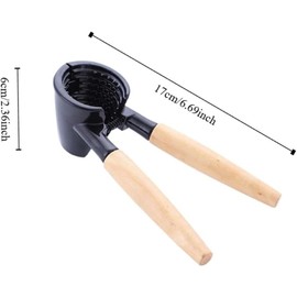 Leadigol - Cascanueces de metal resistente, herramienta de apertura de alicates de nuez con asa, pelador manual de tuercas de resorte y clip de nuez para todas las tuercas y avellanas (negro)