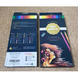 Color Gallery Lot Of 2 X 36 Premium Colors Color Gallery Wood Case Pencil Set - Ander Blake