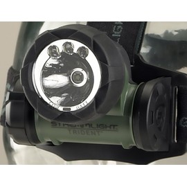 Streamlight 61051 Trident 80-Lumen LED Headlamp with Elastic Head Strap, and Rubber Hard Hat Strap, Green