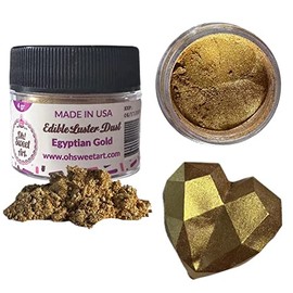 Oh! Sweet Art - 100% EDIBLE EGYPTIAN GOLD LUSTER DUST,METALLIC 4 grams each container