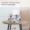 2 Pack Tissue Box Cover Holder, Butterflys Print Rectangle Leather