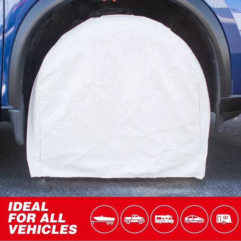 LAUCO Canvas Wheel Tire Covers Set of 4 Suitable for