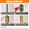 Lipshome 9.7" Hidden Door Hinge/Concealed Hinges,Invisible Hinges,Invisible Door Silent 180