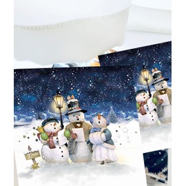 20-ct 13x13 Christmas Napkins for Decoupage Snowman Napkins Christmas Paper Napkins Christmas Napkins Paper Christmas Napkins for Kids Pretty Napkins Beautiful Snowmen Napkins Singing Carols Blue
