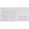 Sukko Kogyo Envelopes, Double Window, White, 100 Sheets