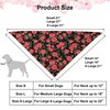 ADOGGYGO Floral Dog Bandana 2 Pack, Reversible Red Pink Rose
