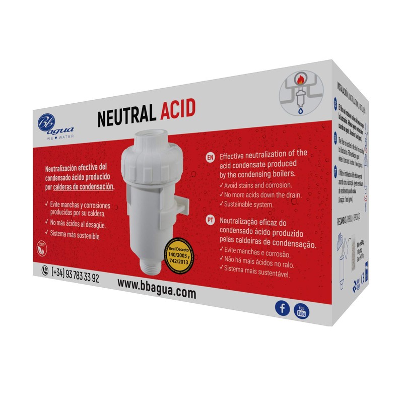 Neutral Acid Filter Neutralises the acid condensate generated by the