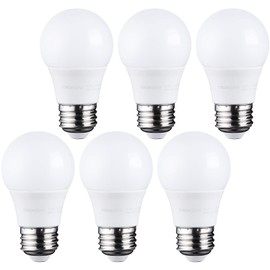 TORCHSTAR 5.5W A15 LED Bulbs 40 Watt Equivalent Dimmable, 3000K Warm White, E26 Medium Base, G45 Bulb Shape, LED Light Bulb for Ceiling Fan, UL listied, Pack of 6