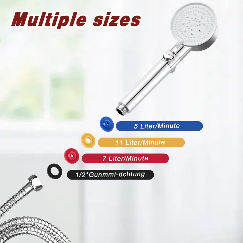 12 Pieces Silicone Shower Head Flow Restrictor Shower Flow Restrictor