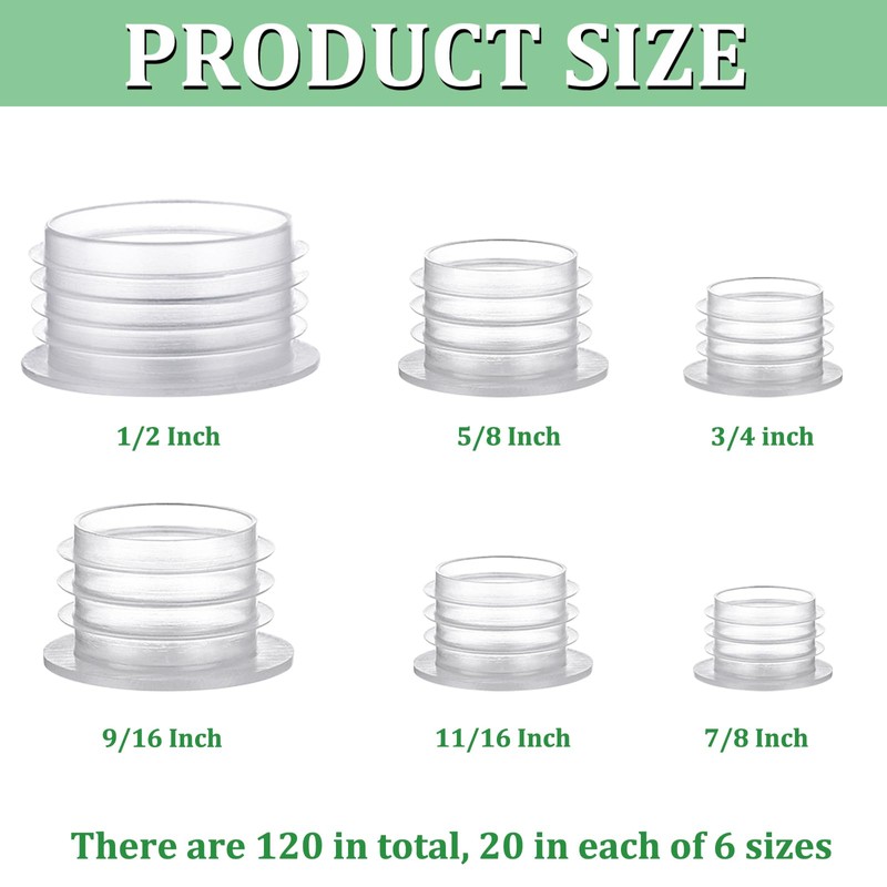 120 Pieces Salt and Pepper Shaker Stoppers 1/2 Inch, 9/16