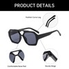 YAMEIZE 70s Retro Double Bridge Pilot Sunglasses for Women Men