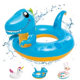 POPOYU Inflatable Swimming Ring Children, Pool Animals Inflatable Toy, Pool Party Unicorn Dino Flamingo Swimming Hoop, Summer Water Pool Floatie Pool Ring for Swimming Pool Party, Beach Party